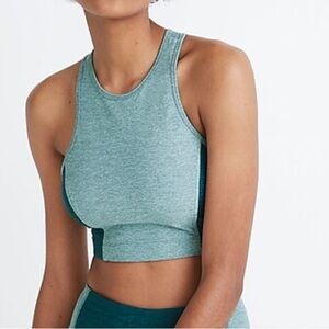 Madewell x Outdoor Voices Athena Crop Top Emerald Slate Green Colorblock-Small